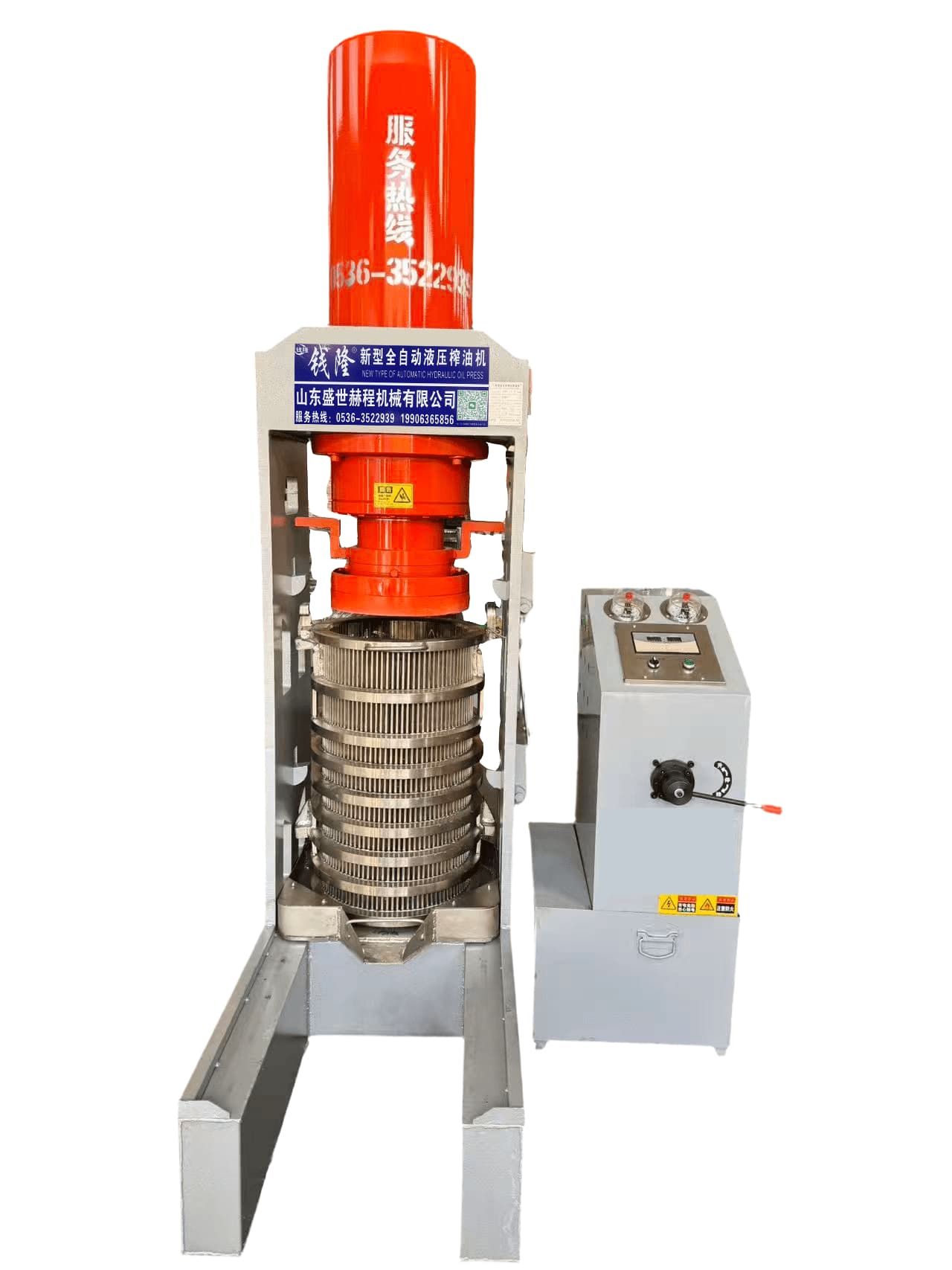 Hydraulic cold-press machine from the Model 355 to 500 family