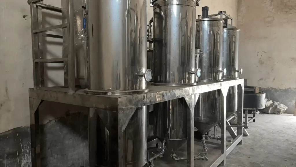 Installed edible oil refining line equipment